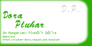 dora pluhar business card